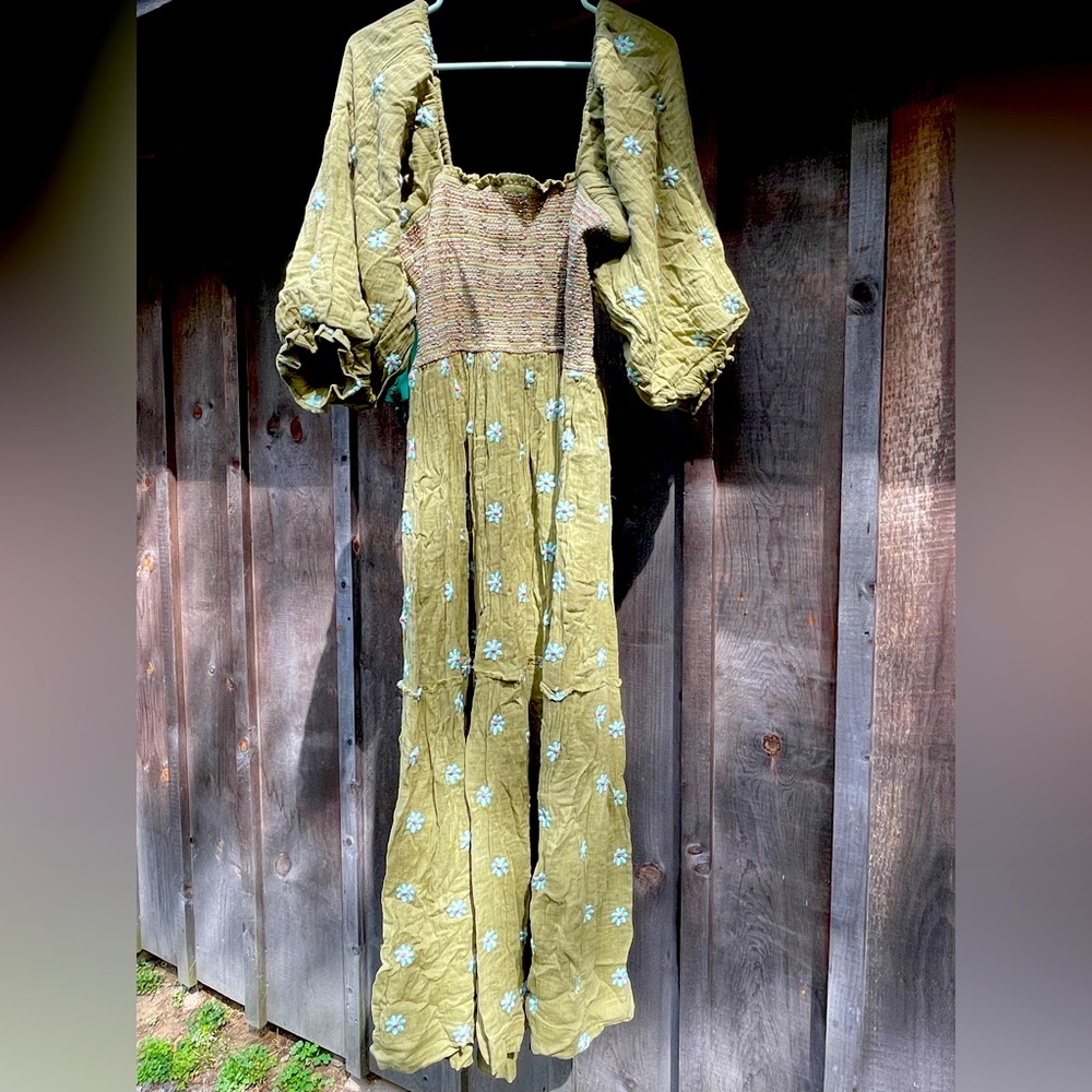 Free People NWT Gauze Milkmaid Dress